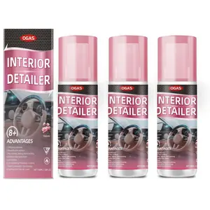 1/2/3 PACK UV Protection Interior Detailer – All-in-One Cleaner for Leather, Plastic, Rubber & Vinyl | Waterless Spray Wax & Trim Restorer, Anti-Oxidation, Glossy Finish for Car Interiors & Exteriors, 100ml Kit