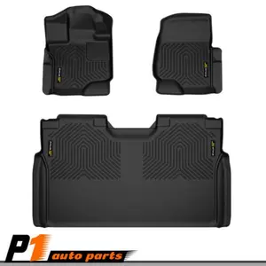 TPE Floor Mats Black Custom Weatherbeater Fits for15-24 Ford F150 Super Crew 94041 Car Accessories Truck Accessories