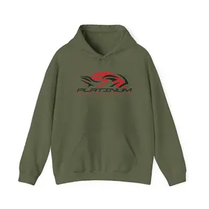 Platinum Performance Unisex Hoodie Style 1 Long Sleeve Olive Green with Kangaroo Pocket & Adjustable Hood for Comfortable Everyday Wear