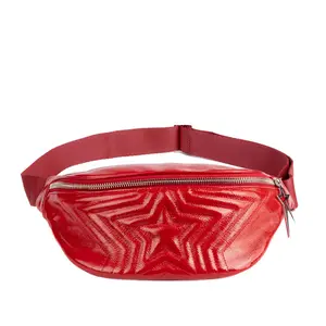 Kiki Star Fanny Pack | Glossy Dark Red