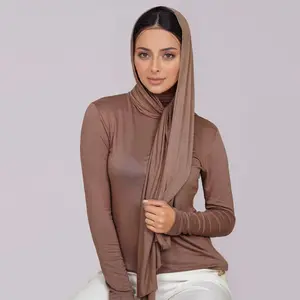 Muslim Women High Elastic Soft Cotton Jersey Hijab Scarf