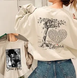 Stevie Nicks Landslide Shirt - two sides " T-Shirt,Classic Rock Fan Apparel, Perfect Gift for Music Lovers and Boho Style Fans Crewneck Cotton