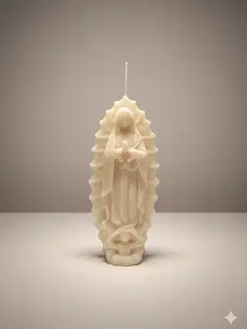 Handmade Virgin Mary Candle – Decorative Religious Candle – Home Décor & Gift