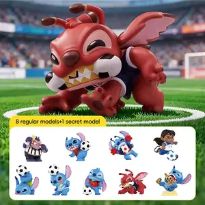 MINISO Disney Stitch Goal! Match Ready Series Blind Box | Mystery Figure Toy | Cute Sports Stitch Collectible | Single Box or Full Set 8pcs | Birthday Gift for Disney Fans