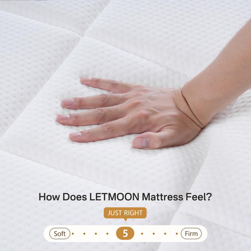 【LC】12/14/16 inch spring mattress Queen size King size California king size hybrid mattress in a Box, Medium Firm Memory Foam and Pocket Springs, Strong Edge Support, Pressure Relief