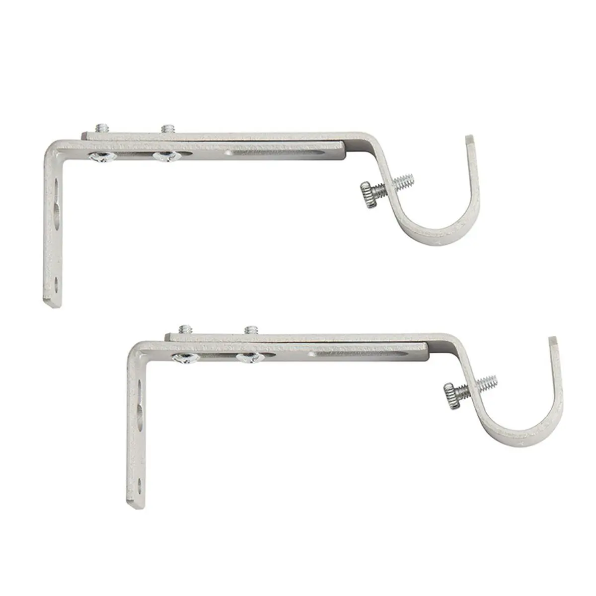 212 MAIN Metal Silver 0.75 in. Satin Nickel Finish Universal Fit Adjustable Curtain Mount Bracket