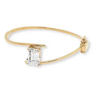 Radiance by Absolute™ 13.83ct Emerald Cut Bypass Bangle Bracelet