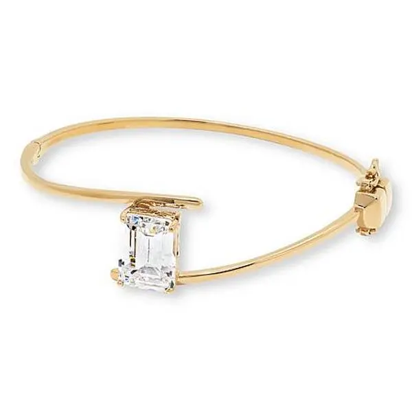 Radiance by Absolute™ 13.83ct Emerald Cut Bypass Bangle Bracelet