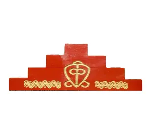 Pyramid Kwanzaa Kinara with Adinkra Love is Power Symbol