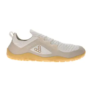 Vivobarefoot Mens Primus Trail Knit Firm Ground Running Sneakers Shoes - Beige, White