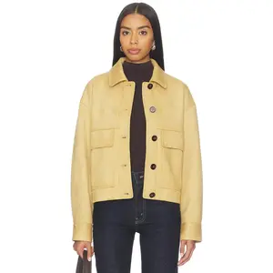 Elodie the Label Liora Vegan Suede Jacket in Camel