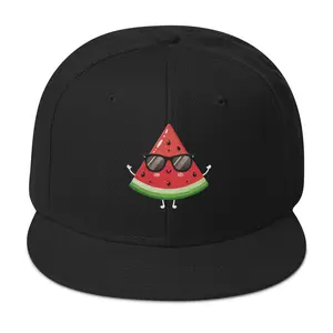 Cool Solidarity Embroidered Watermelon Slice Snapback Cap