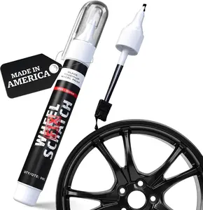 ® Gloss Black Magic Car Scratch Remover Pen Alloy Wheel Touch Up Paint Pen for Cars, Curb Rash Removal with FastDrying & LongLasting OEM Finish, Vehicles Rim Repair Paint for Chip (Universal Gloss Black Wheel Paint (Pen Only))