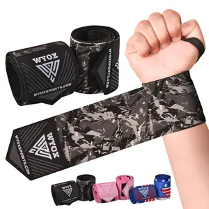 WYOX Wrist Wraps for Weightlifting – 18" Gym Wrist Support with Thumb Loop | Wrist Straps for Powerlifting, Bench Press & Strength Training | Unisex Men & Women