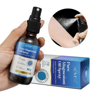 Aliver Pure Magnesium Oil Spray, Fast Body Deodorant & Massage Solution, Concentrated Magnesium Chloride Brine, 60ML Bottle