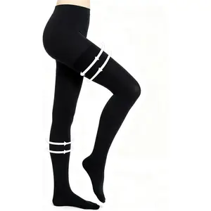 Women's 20-30 mmHg Compression Pantyhose - Medical Grade Opaque Support Stockings for Varicose Veins, Edema, Swelling Relief - Durable Closed Toe Tights (Black, S-XXL)