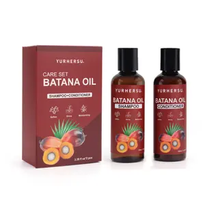Batana Oil Shampoo & Conditioner Set - Deep Moisturizing, Strengthen Hair & Reduce Breakage Sulfate-Free Keratin Haircare