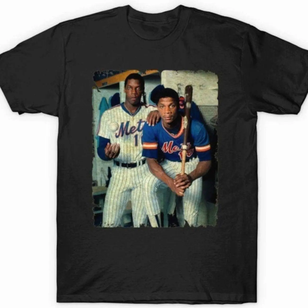 Darryl Strawberry & Dwight Gooden Graphic T-Shirt, Vintage New York Baseball Fan Tee UD7 3BQ JY3 1OB