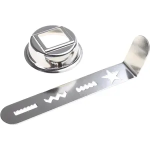 Cookie Maker Attachment Pastry Meat Grinder Attachment Stainless Steel Biscuit Mold Dough Cutters for Cookie White