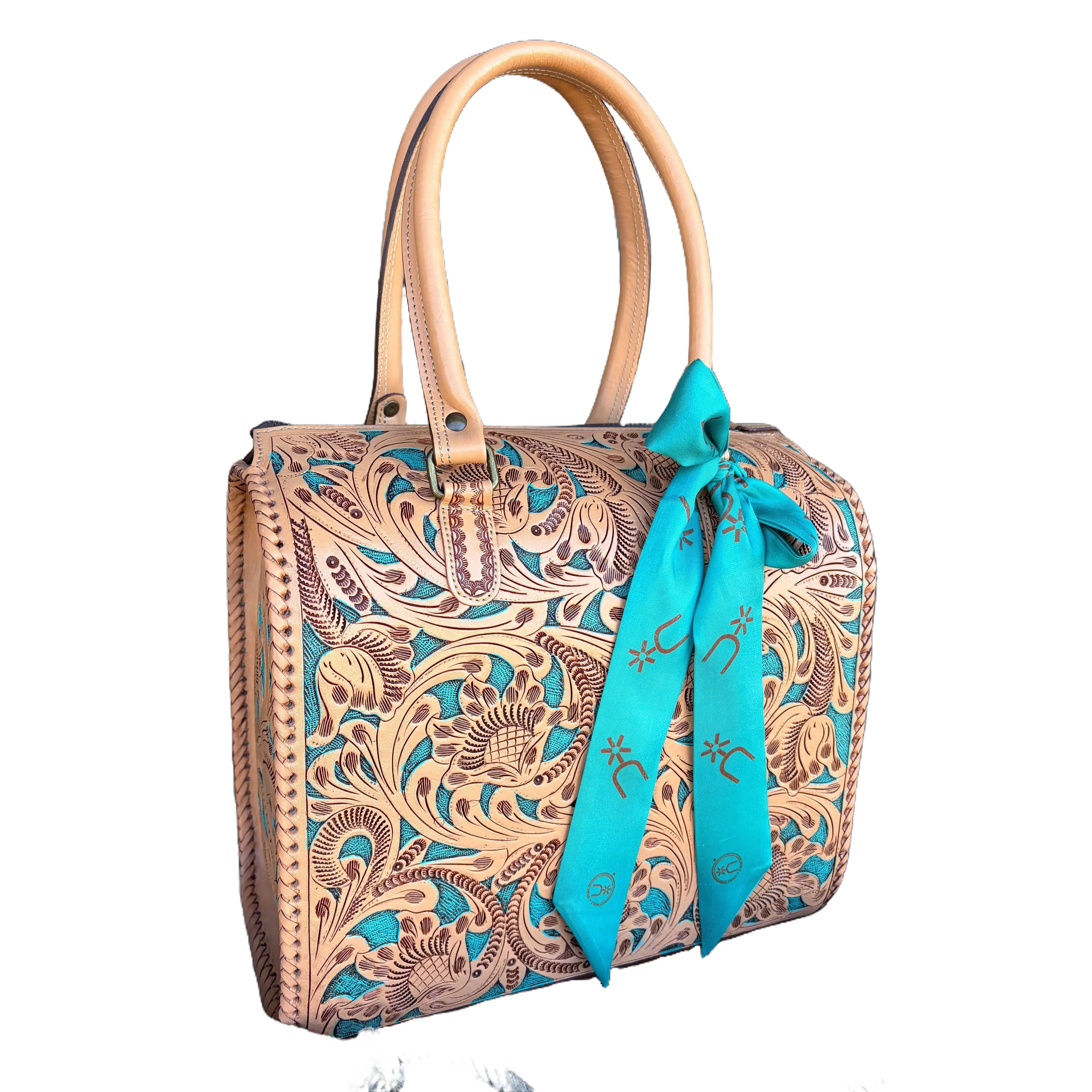 The Speedy Purse 2.0 - Natural & Turquoise