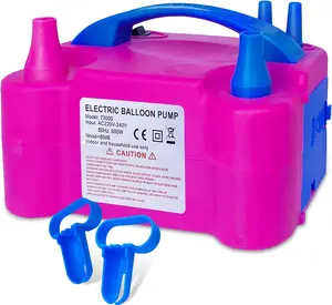 Balloon Pump, Balloon Pump Electric, Portable Dual Nozzle Electric Blower Air Pump Inflator for Party Decoration. Faster and Save Time
