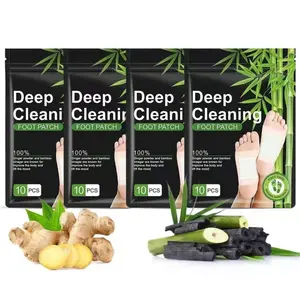 40PCS Natural Herbal Foot Detox Patches -GingerBamboo Deep Cleansing Pads for Stress Relief,Toxin Removal, Better Sleep & Wellness FitnessTreatment Healthcare Solution TherapeuticHealthy Therapy,detox foor pads