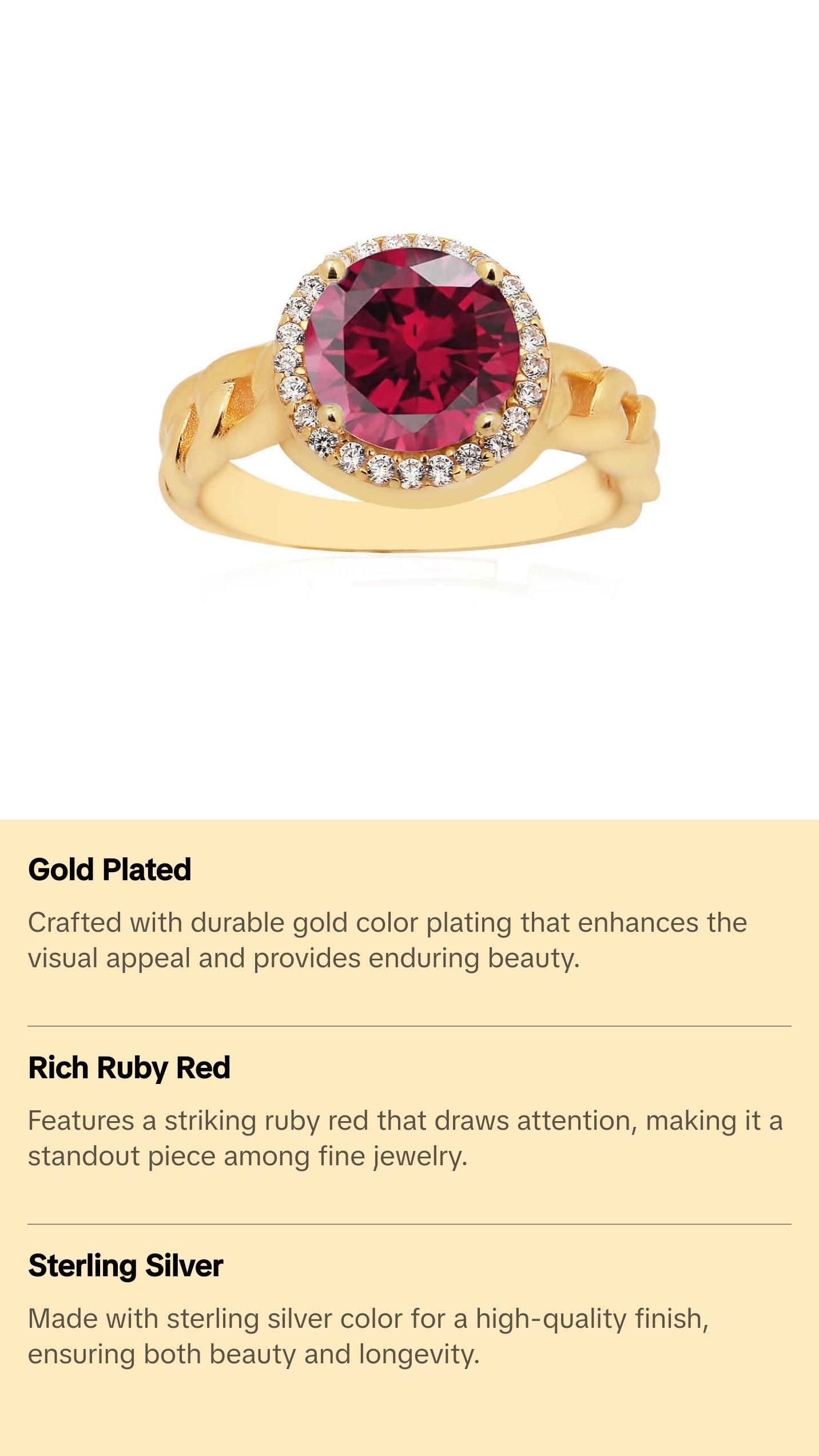 Princess Ruby Ring GOLD/RUBY RED