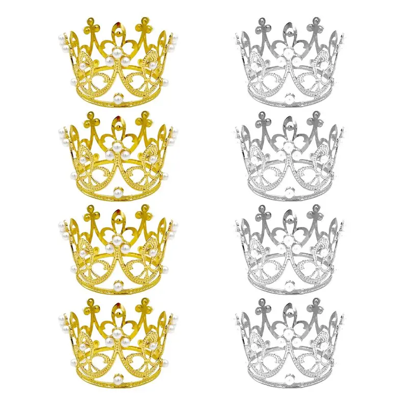 10pcs Cake Decoration Small Crowns, Perfect for Celebrating Festivals, Party Supplies for Birthdays and Special Occasions, Wedding Cake Topper, Cake Decorating Supplies