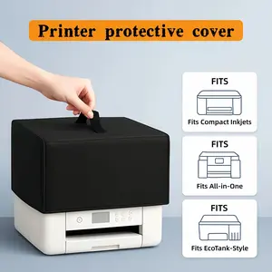 300D Fabric Printer Cover, Reinforced Top Handle, Foldable Storage, Compatible with Epson Ecotank, Canon Pixma Models
