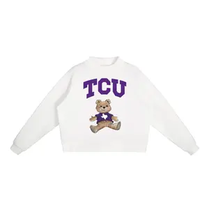 TCU Mock-Neck Crew Sweatshirt