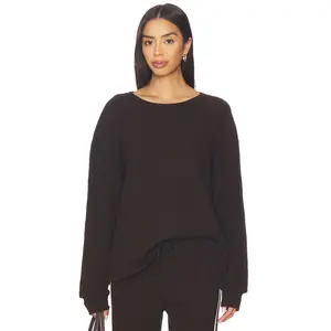 DONNI. The Thermal Crewneck Sweater in Espresso