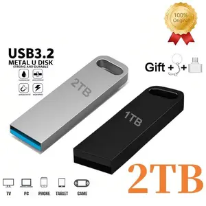 2TB Metal U Disk USB Portable 3.2 Flash Drive High Speed TypeC Memory Stick Waterproof SSD Storage PC Phone Data Transfer