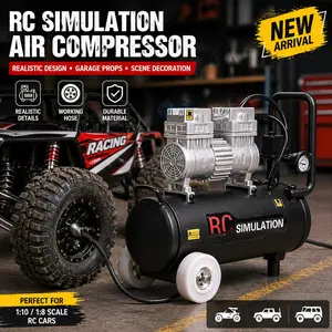 1/10 RC Simulation Air Pump, Remote Control Climbing Car Model Accessories, Mini Air Pump with Pressure Gauge, No Battery Needed