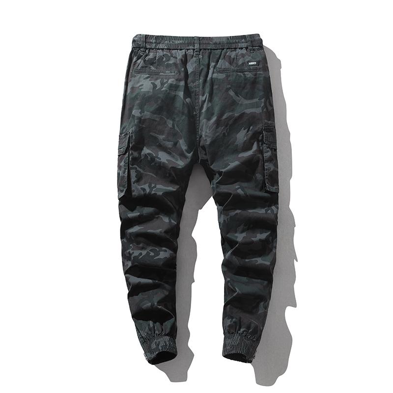 Stylish Cargo Camo Pants Military Army Green Elastic Drawstring Multi-Pocket Work Outdoor Tactical Multi-Flap Stretchy Zippered Cuffs Harem Pants