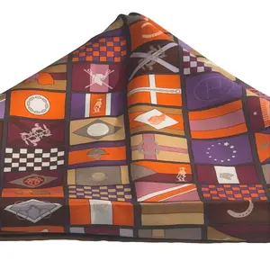 Pre-owned HERMÈS Silk Bag Accessories Hermes en Voyage Stole Scarf 90