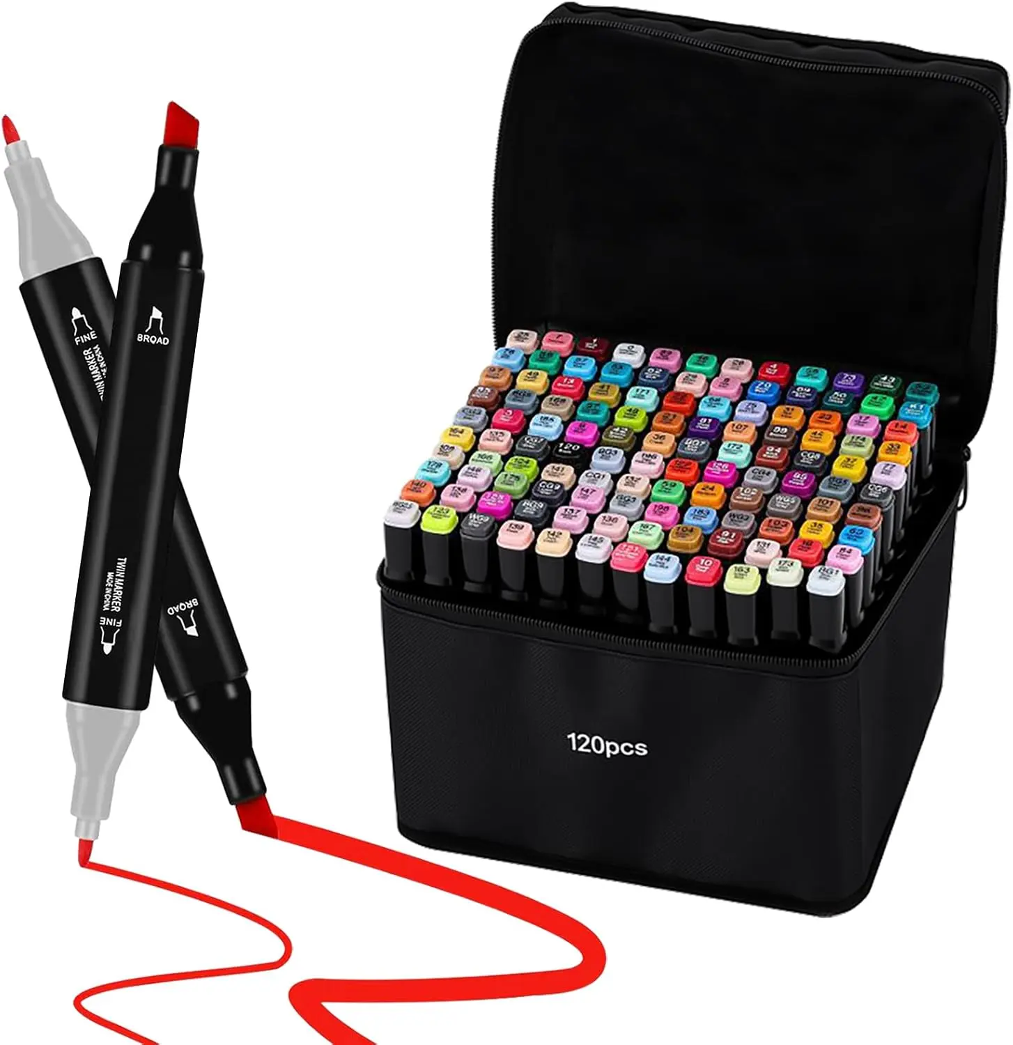 summer vibes Dual-Tip Alcohol Marker Set - Available in 120, 168, or 262 Vibrant Colors | Professional Drawing & Coloring Tools with Fine & Broad Tips | Quick-Drying, Non-Bleeding Permanent Ink | Perfect Gift for Artists