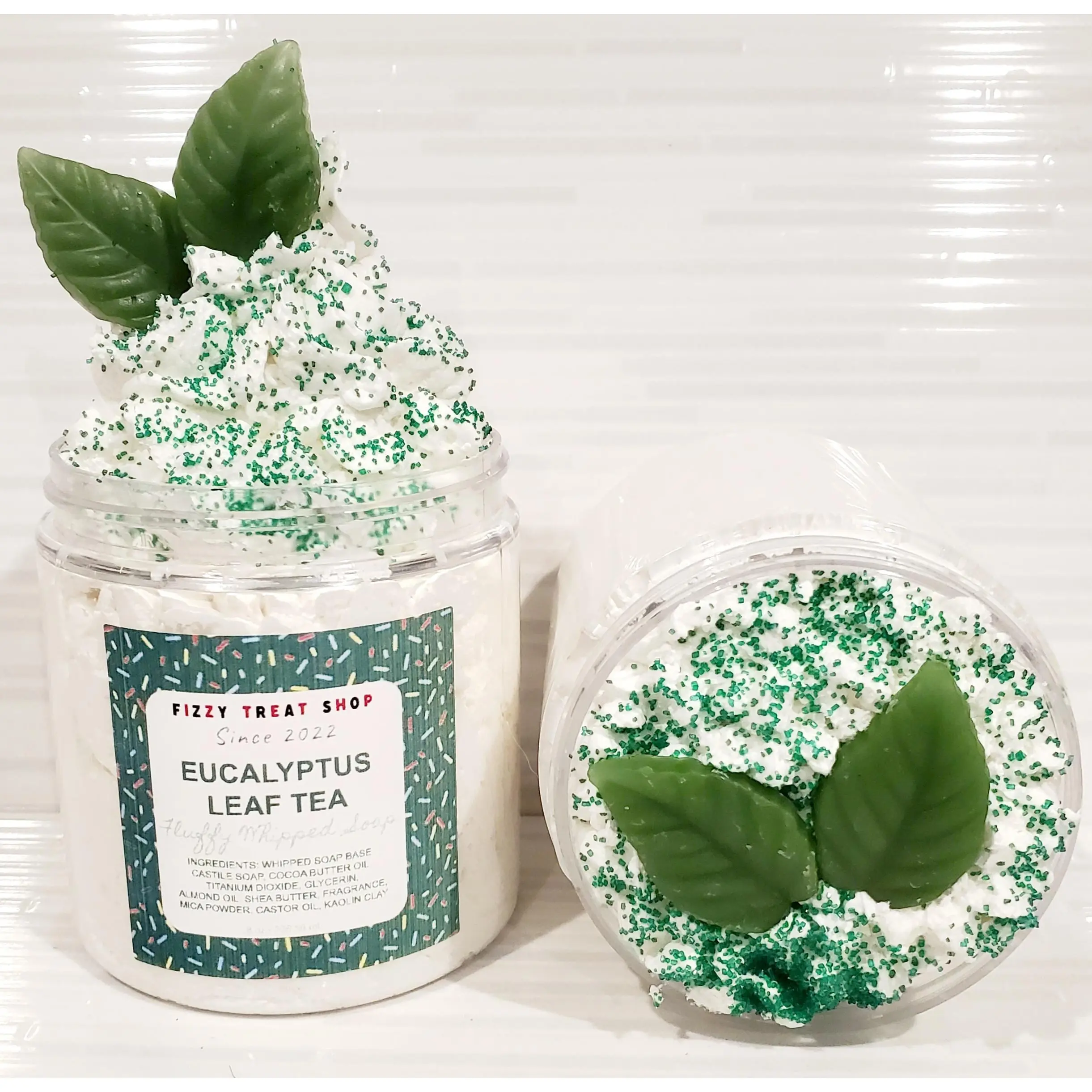 Eucalyptus Leaf Tea | Fluffy Whipped Soap | Sugar Scrub