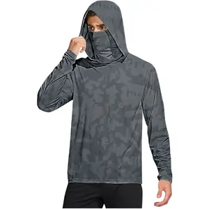 Men Women Quick Dry Sun Protection Hoodie Shirt for Hiking Climbing Fishing Outdoor Sports