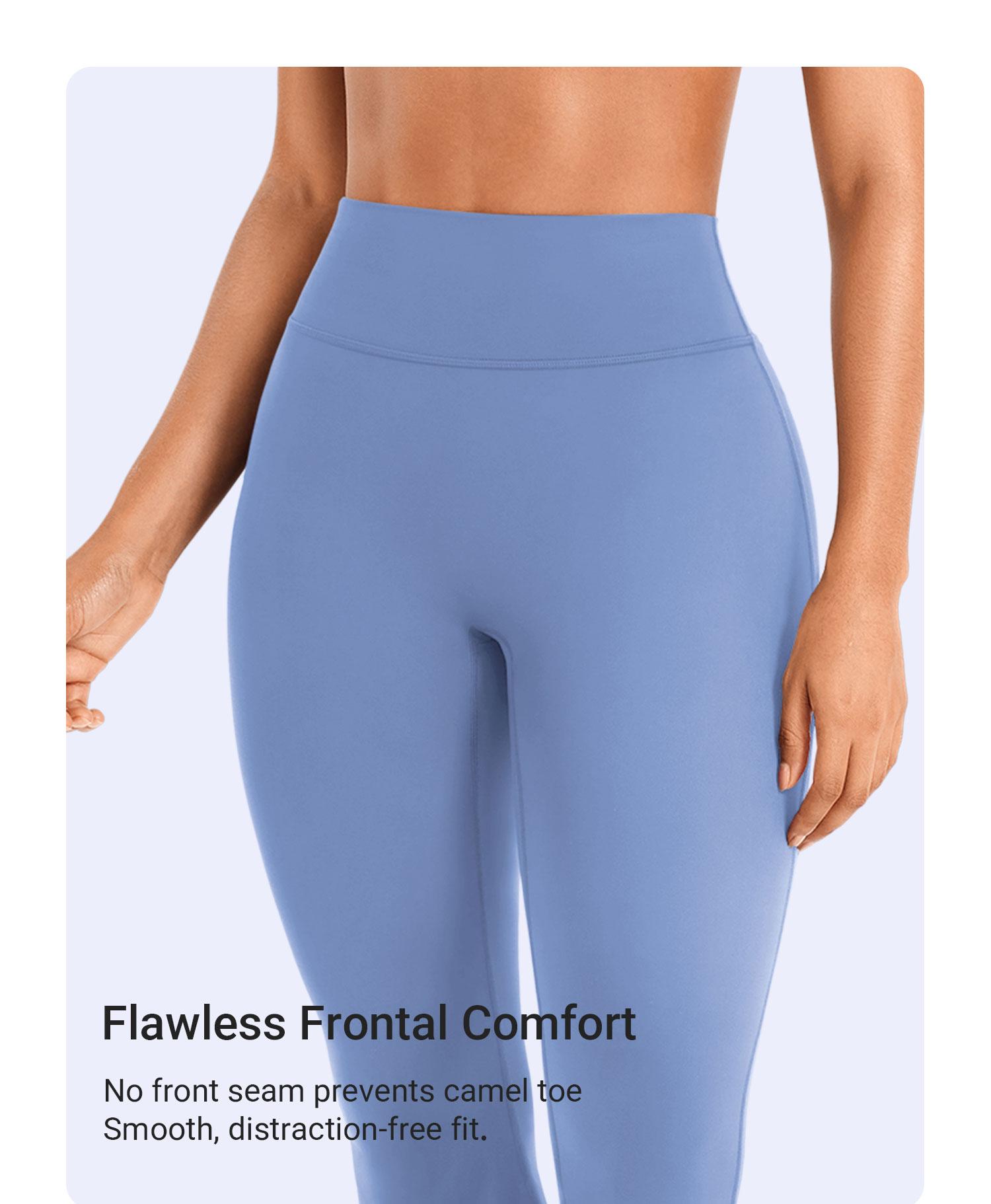 YEOREO Womens Cropped Flare Capri Leggings High Waisted Hidden Scrunch Yoga Pants Buttery Soft Athletic Lounge Pants sohochic