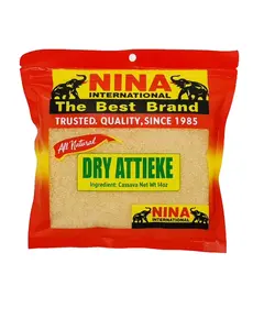 Nina International Dried Attieke (Cassava) Spice - Natural, Traditional, Rich-Flavor Food Ideal for Fish and Garlic-Infused Cooking