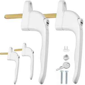 Door Handle for Window, Window Handles Replacement Set, Lockable Window Door Handle for Residential, Accommodation, Hospital, School