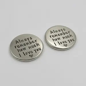 2PCS Handmade Token of Love - "Always Remember How Much I Loved You", Anniversary Gift, Valentine's Day, Wedding Keepsake - Perfect for Him or Her Commemorative Coin
