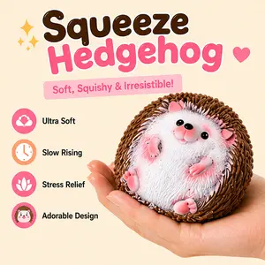 Adorable Hedgehog Squishy Toy - Slow-Rising Stress Relief Fidget Item for Anxiety Squeezing (Classic & Novelty Stress Relief Toy for Kids)