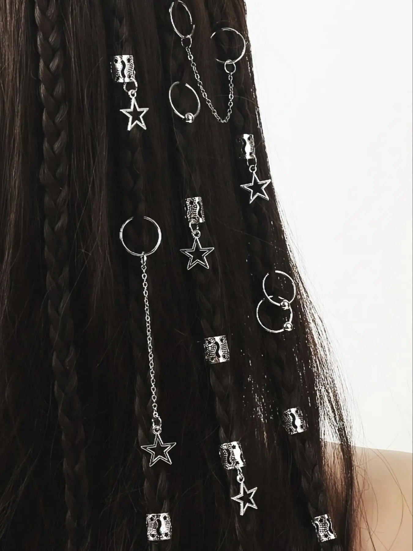 Star Design Dreadlock Dreadlock Hair Clips Hair Cuffs Hair Rings, 32pcs/set Hairclips Fashionable Hair Accessories for Women & Girls, Hair Accessories for Braids, for Braid Hair Daily Hairstyle Decoration, Hair Clips For Styling