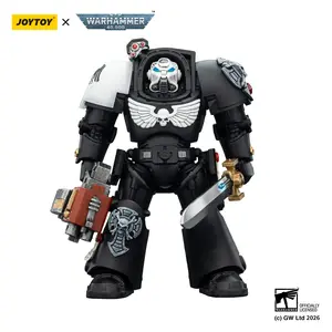 JOYTOY Warhammer 40k  1/18  Action Figure Raven Guard Terminator 1 with Power Sword and Storm Bolter JT03240,summervibes