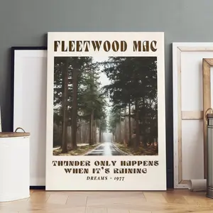 1 Count Wooden Frame Canvas, Fleetwood Playlist Poster, Stylish Decor, Modern Home Poster, Beautifully printed canvas, suitable for living room and hallway wall Art, HD, waterproof, art