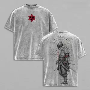 Uchiha Sasuke - Naruto Anime Washed Tee Unisex Oversize Heavyweight Cotton T-shirt, Anime Wash Tee, Anime Lovers, Anime Tee, Anime Lovers Gift, Gift For Him, Gift For Her100% Cotton Shirt