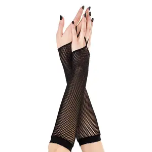 Finger Loop Fishnet Arm Warmer