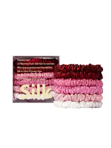 [22 Momme] 6PCS 100% Pure Mulberry Silk Hypoallergenic, Non-Slip Hair Scrunchies, Hair Ties, Fashionable Hair Accessories – Satin, Soft & Comfortable, Complement Any Outfit, Set