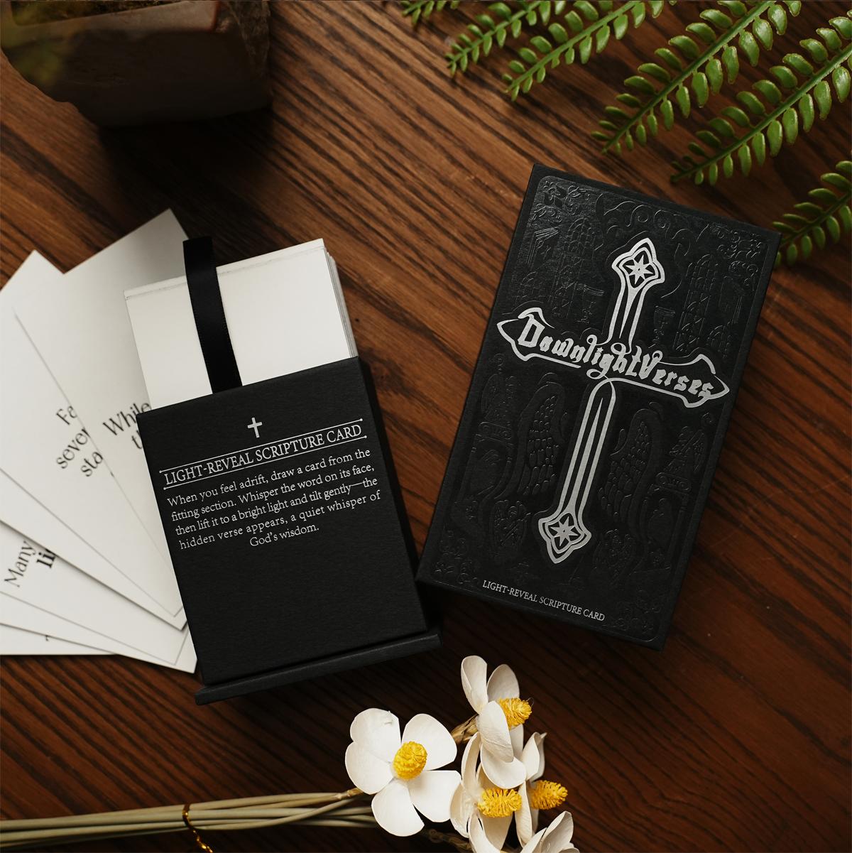 Light-Reveal Scripture Cards Christian Encouragement Cards with Hidden Bible Verses Faith Based Inspirational Prayer Cards in Pull Tab Gift Box Devotional Scripture Deck for Women Men Teens Daily Reflection Church Gifts Easter Baptism Confirmation